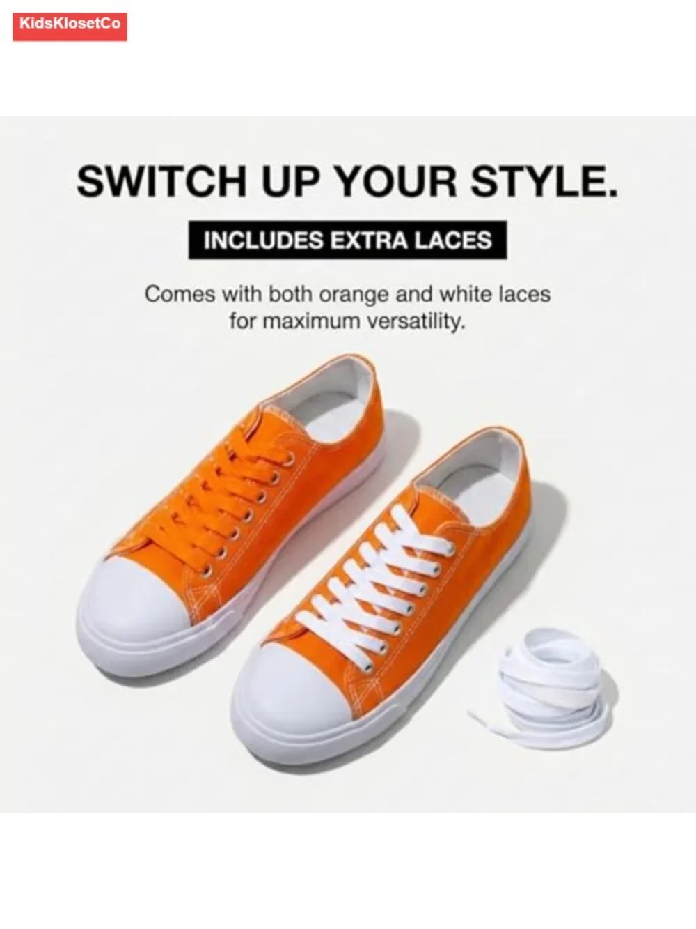 Kids Canvas Sneakers Low Top Lace-Up Shoes for Little Kids